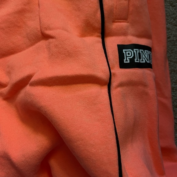 PINK Victorias Secret quarter zip pullover campus jogger oversized citrus orange - Picture 13 of 15
